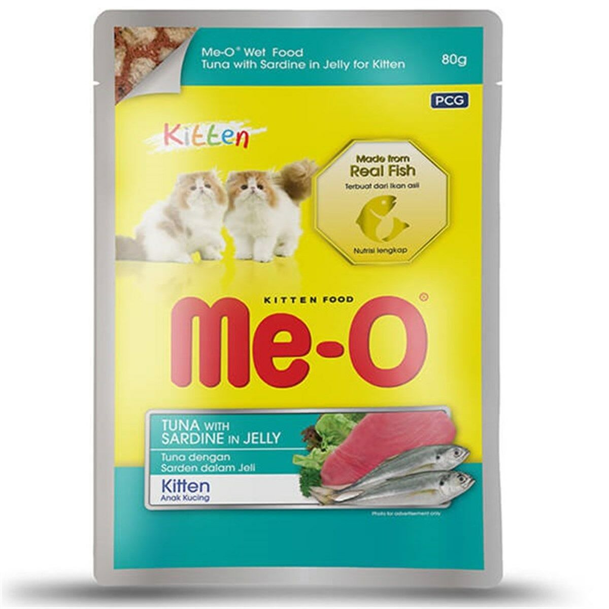 Me-O Jöle İçinde Ton Balıklı ve Sardalyalı Yavru Kedi Konservesi 80 Gr