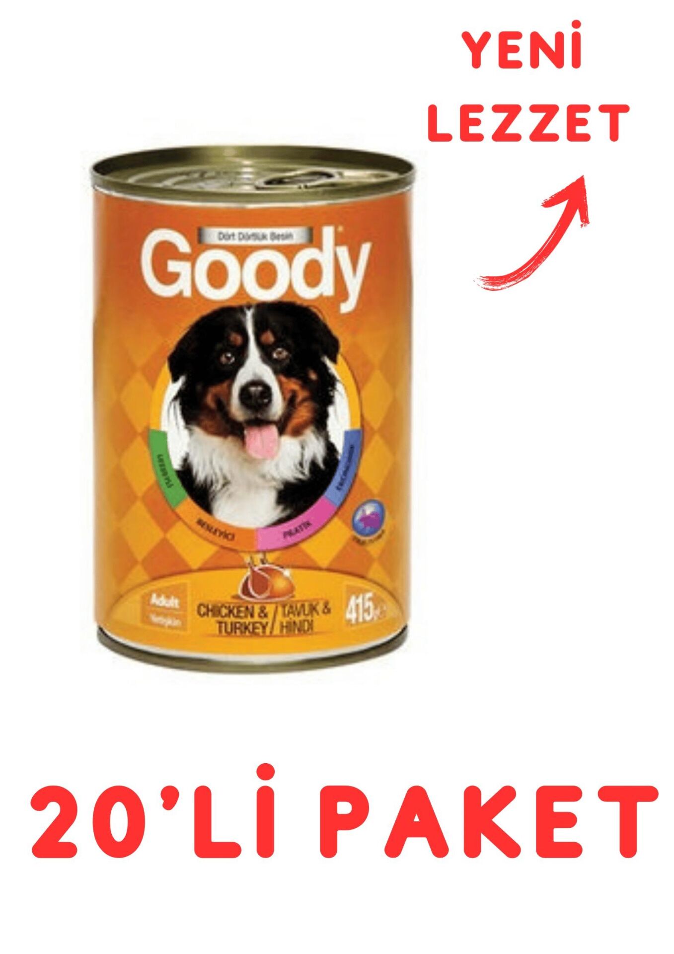 Goody Tavuklu Yetişkin Köpek Konservesi 400 Gr - 20'Li Paket