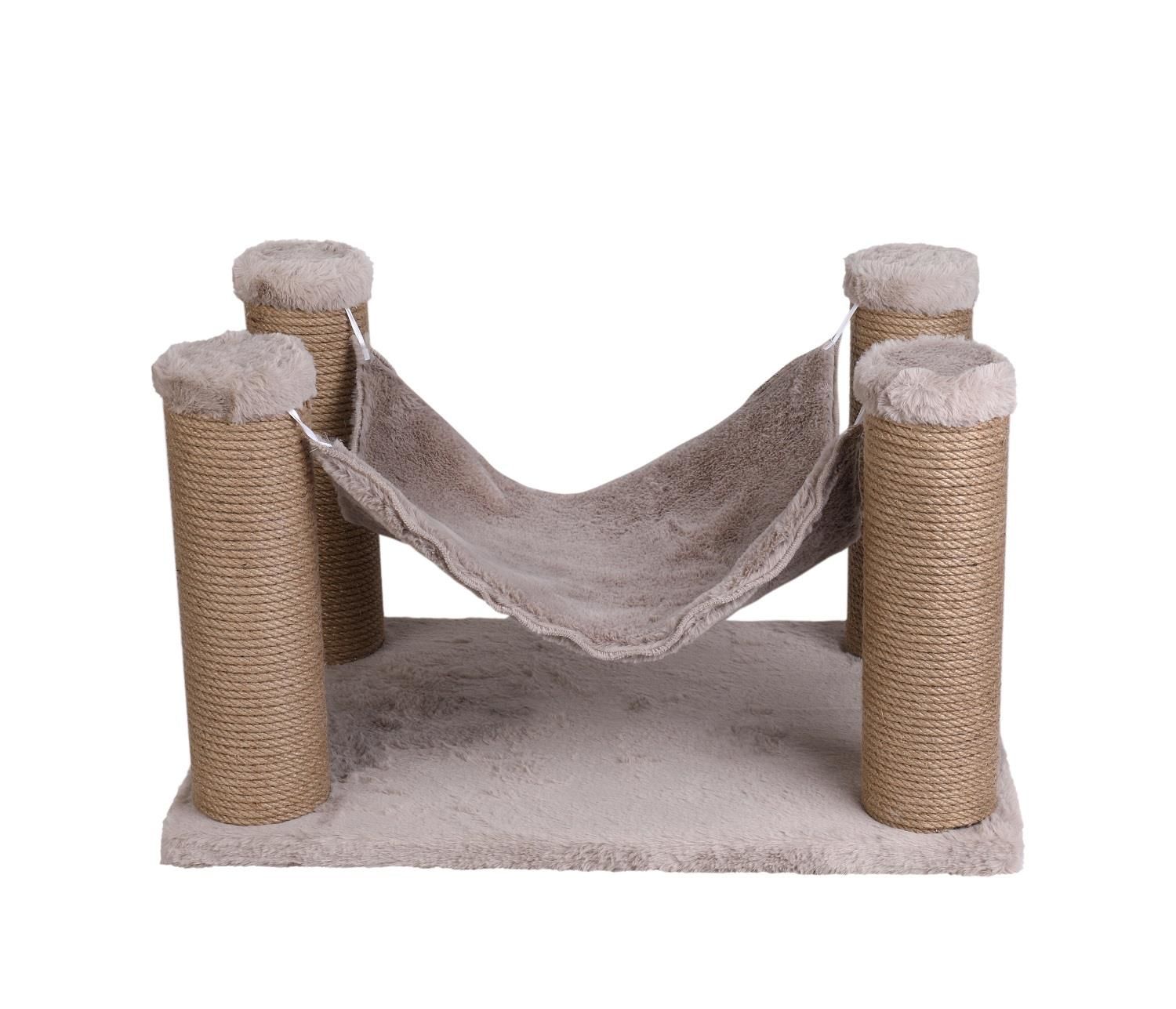 Dubex 39x59x34 cm Kedi Hamağı ve Tırmalama Platformu Bej
