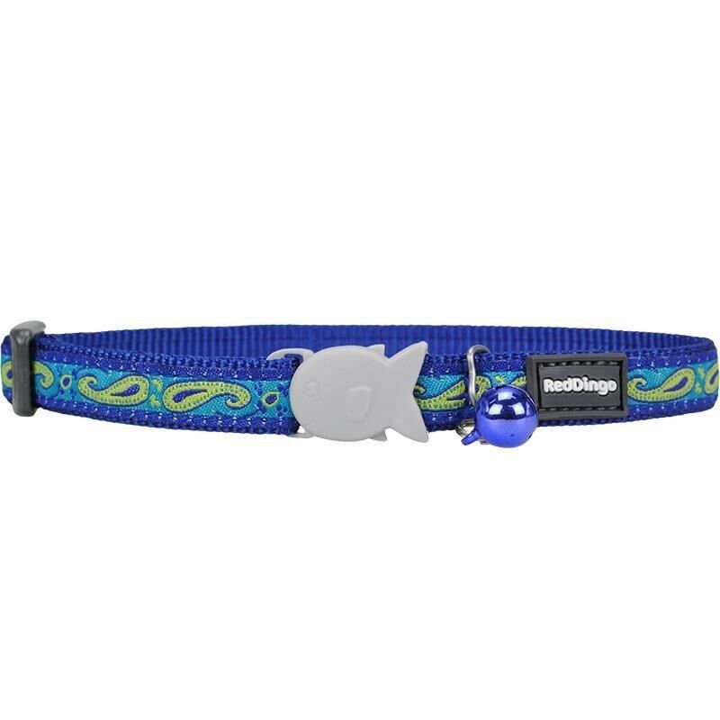 Reddingo Paisley Desenli Lacivert Kedi Boyun Tasması 12mm / 20-32 cm