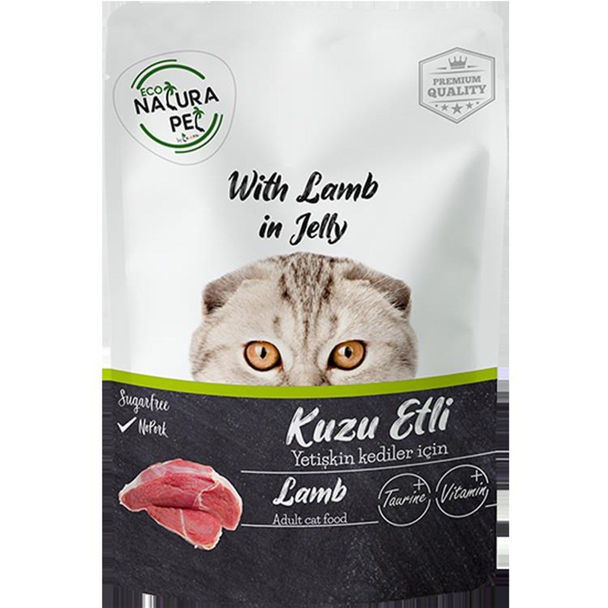 Eco Natura Pet Kuzu Etli Yetişkin Kedi Konservesi Pouch 85 Gr