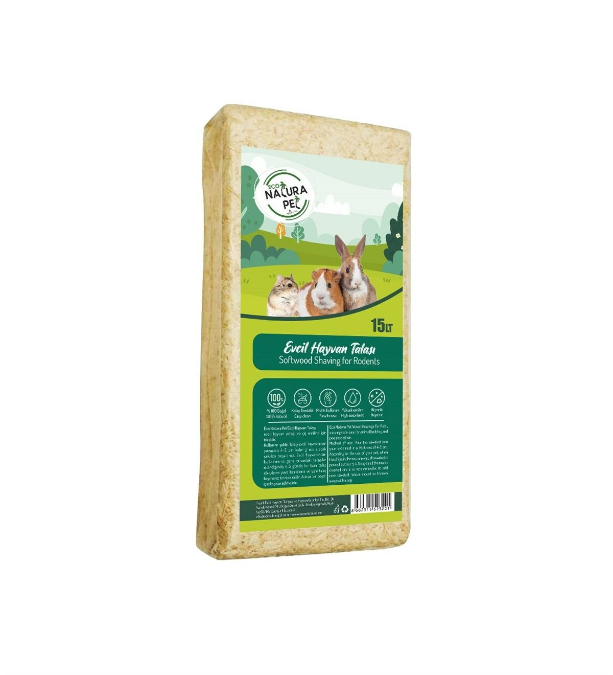 Natura Kemirgen Talaşı 15 Lt