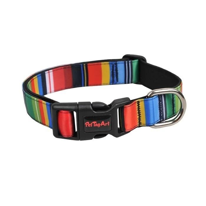 PetTagArt  Ayarlanabilir Desenli Yumuşak Doku Köpek Boyun Tasması