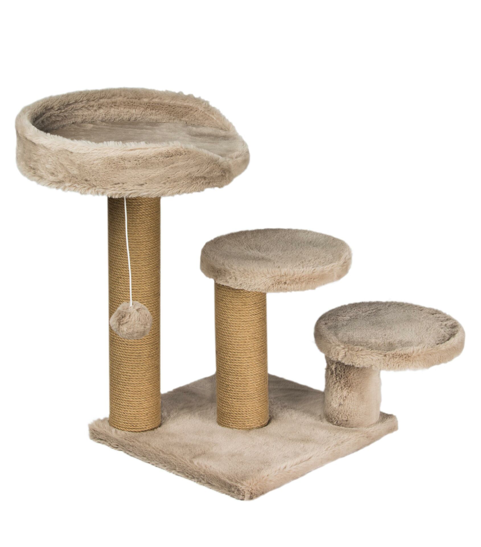 Dubex 65x65x60 cm Kedi Oyun ve Tırmalama Platformu Bej