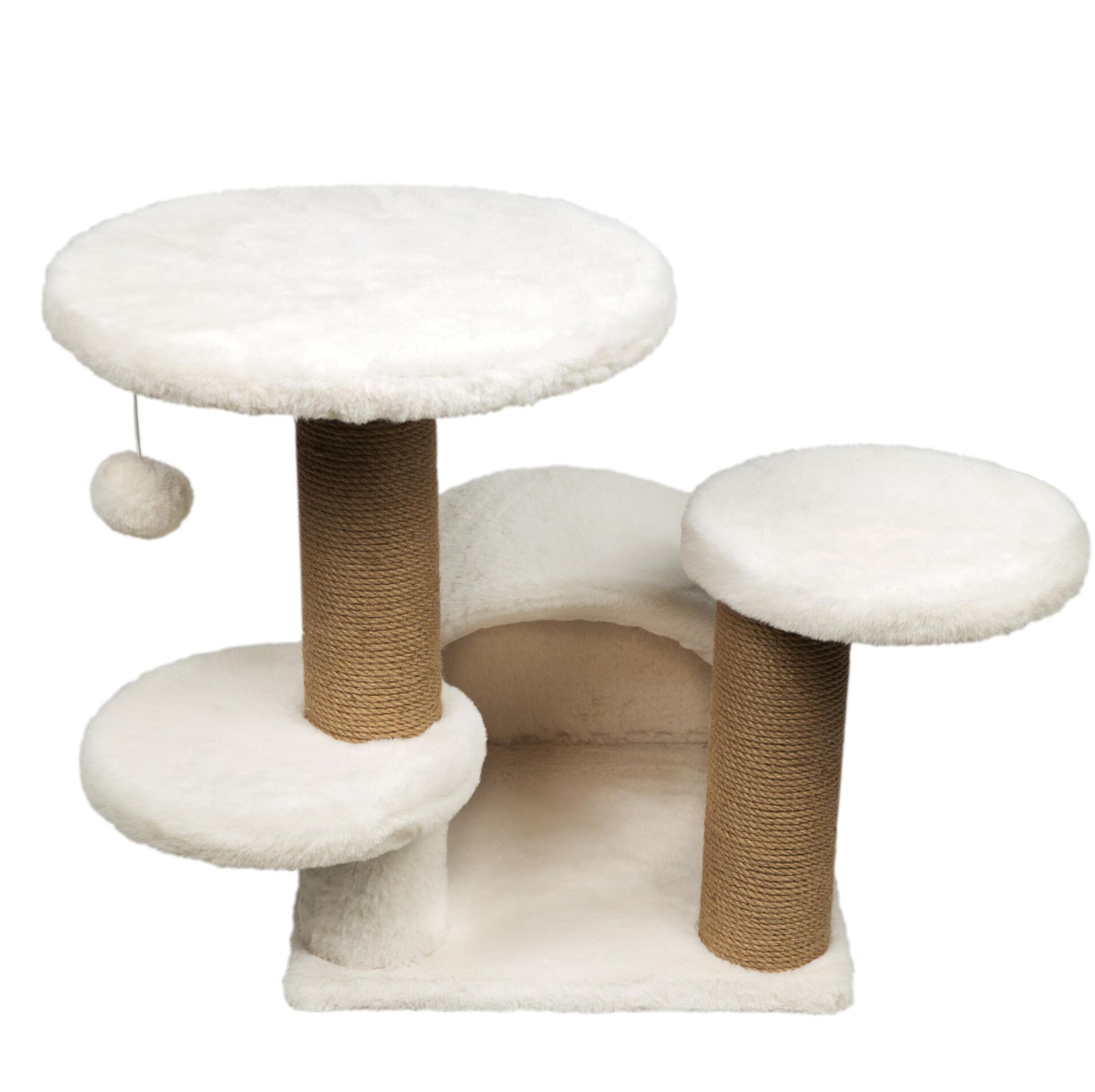 Dubex 53x65x52 cm Kedi Oyun ve Tırmalama Platformu Beyaz