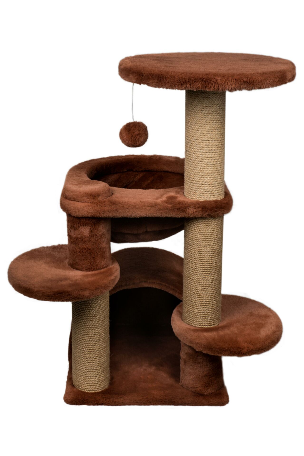 Dubex 60x65x84 cm Kedi Oyun Evi ve Tırmalama Platformu Tarçın
