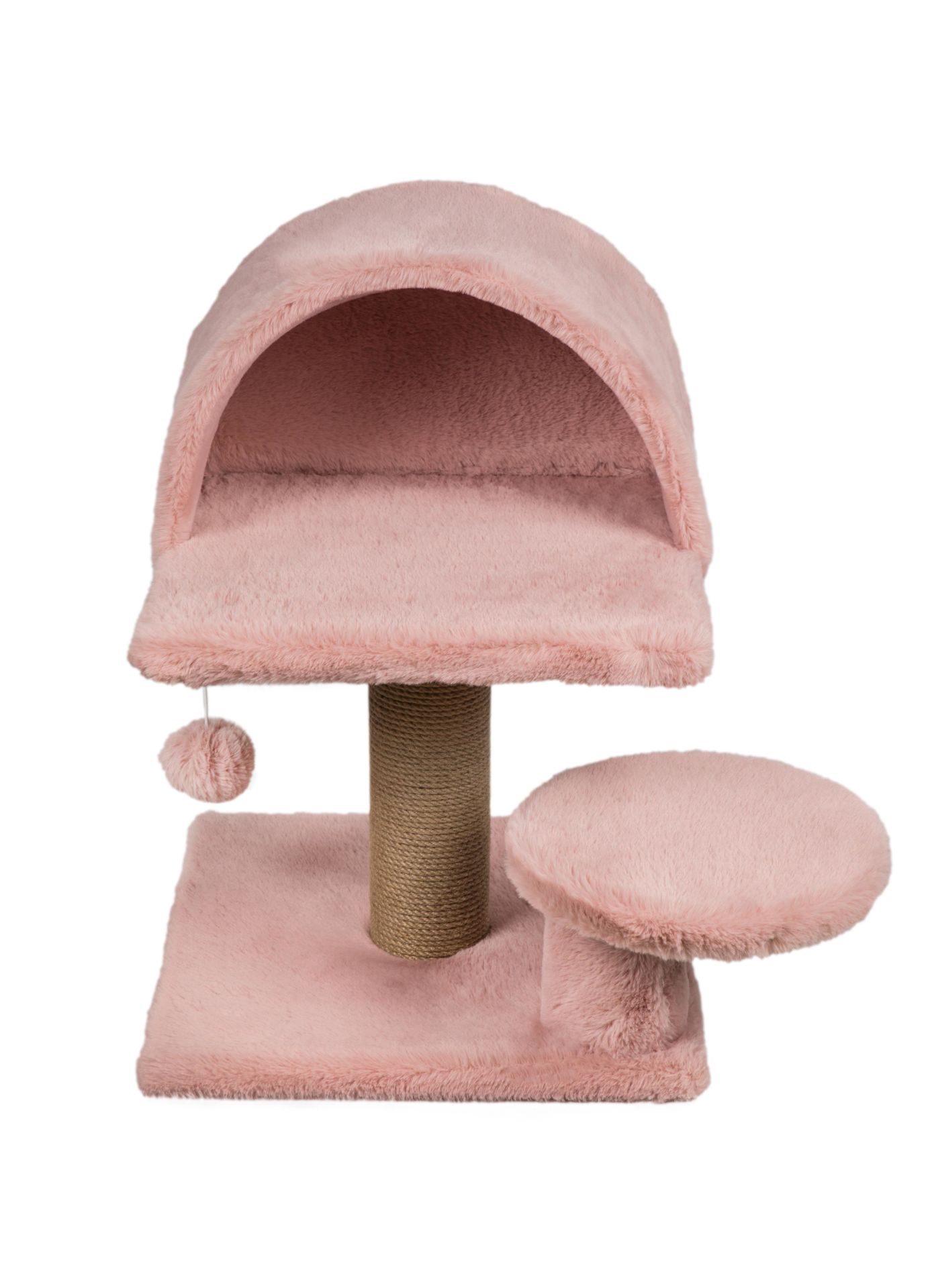 Dubex 50x50x55 cm Kedi Oyun Evi ve Tırmalama Platformu Pembe