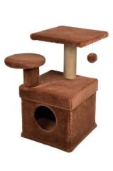 Dubex 65x51x72 cm Kedi Oyun Evi ve Tırmalama Platformu Tarçın