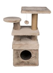 Dubex 65x39x85 cm Kedi Oyun Evi ve Tırmalama Platformu Bej