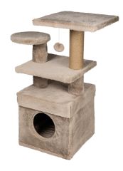 Dubex 65x39x85 cm Kedi Oyun Evi ve Tırmalama Platformu Bej