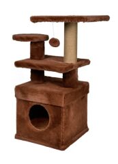 Dubex 65x39x85 cm Kedi Oyun Evi ve Tırmalama Platformu Tarçın