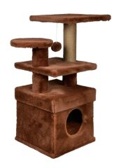 Dubex 65x39x85 cm Kedi Oyun Evi ve Tırmalama Platformu Tarçın