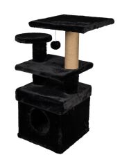 Dubex 65x39x85 cm Kedi Oyun Evi ve Tırmalama Platformu Siyah