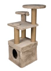 Dubex 52x67x100 cm Kedi Oyun Evi ve Tırmalama Platformu Bej