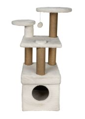 Dubex 52x67x100 cm Kedi Oyun Evi ve Tırmalama Platformu Beyaz