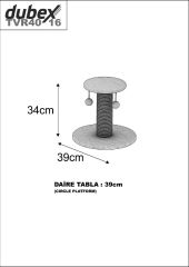 Dubex 39x34 cm Kedi Oyun ve Tırmalama Platformu Bej