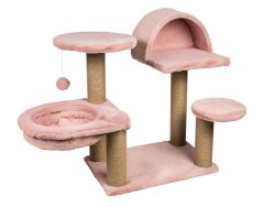 Dubex 65x108x75 cm Kedi Oyun Evi ve Tırmalama Platformu Pembe