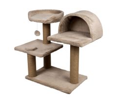 Dubex 53x87x75 cm Kedi Oyun Evi ve Tırmalama Platformu Bej