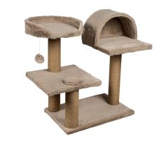 Dubex 53x87x75 cm Kedi Oyun Evi ve Tırmalama Platformu Bej