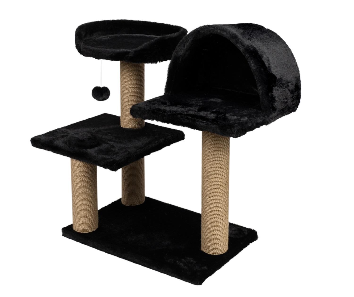 Dubex 53x87x75 cm Kedi Oyun Evi ve Tırmalama Platformu Siyah