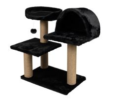 Dubex 53x87x75 cm Kedi Oyun Evi ve Tırmalama Platformu Siyah