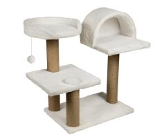 Dubex 53x87x75 cm Kedi Oyun Evi ve Tırmalama Platformu Beyaz
