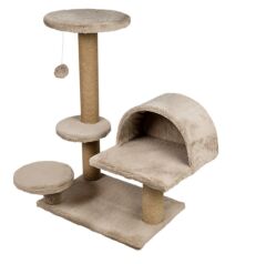 Dubex 65x87x87 cm Kedi Oyun Evi ve Tırmalama Platformu Bej