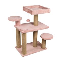 Dubex 56x83x91 cm Kedi Oyun Evi ve Tırmalama Platformu Pembe
