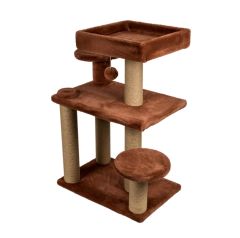 Dubex 56x83x91 cm Kedi Oyun Evi ve Tırmalama Platformu Tarçın