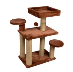 Dubex 56x83x91 cm Kedi Oyun Evi ve Tırmalama Platformu Tarçın