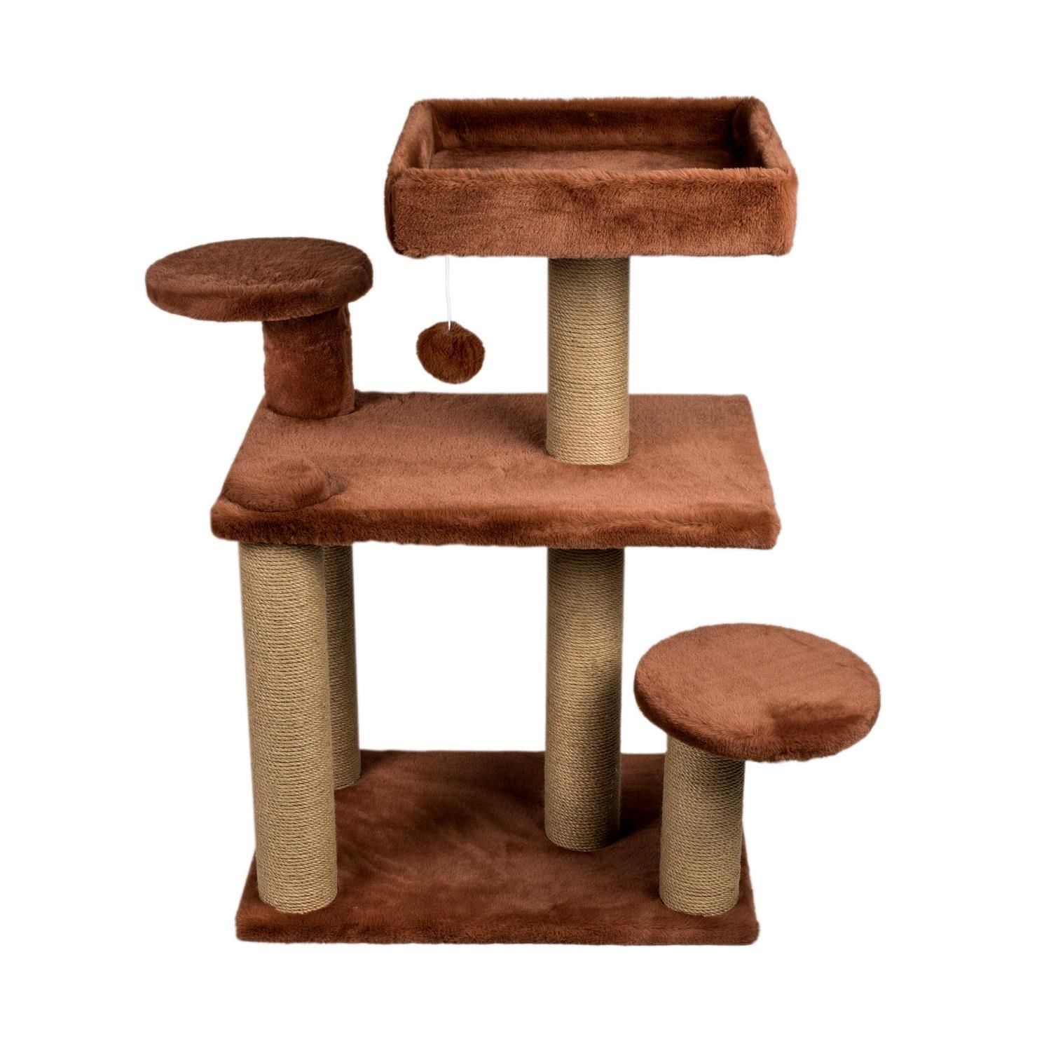 Dubex 56x83x91 cm Kedi Oyun Evi ve Tırmalama Platformu Tarçın
