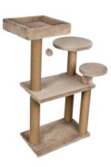 Dubex 65x88x111 cm Kedi Oyun Evi ve Tırmalama Platformu Bej