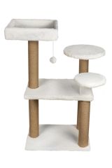 Dubex 65x88x111 cm Kedi Oyun Evi ve Tırmalama Platformu Beyaz
