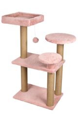 Dubex 65x88x111 cm Kedi Oyun Evi ve Tırmalama Platformu Pembe