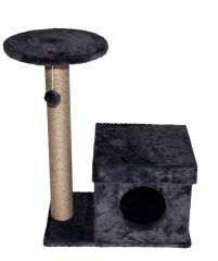 Dubex 39x72x80 cm Kedi Oyun Evi ve Tırmalama Platformu Gri