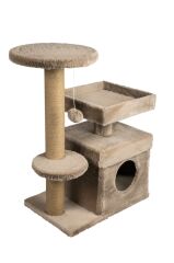 Dubex 39x72x87 cm Kedi Oyun Evi ve Tırmalama Platformu Bej