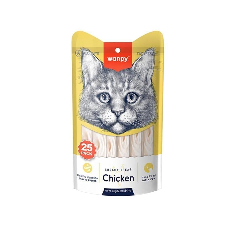 Wanpy Tavuklu Sıvı Kedi Ödülü 25x14 Gr