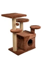 Dubex 65x86x87 cm Kedi Oyun Evi ve Tırmalama Platformu Tarçın