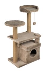 Dubex 53x86x111 cm Kedi Oyun Evi ve Tırmalama Platformu Bej