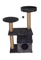 Dubex 53x86x111 cm Kedi Oyun Evi ve Tırmalama Platformu Gri