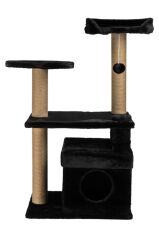 Dubex 53x86x111 cm Kedi Oyun Evi ve Tırmalama Platformu Siyah