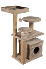 Dubex 65x73x111 cm Kedi Oyun Evi ve Tırmalama Platformu Bej