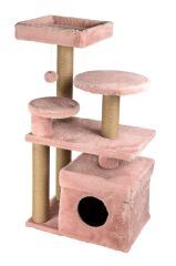 Dubex 65x73x111 cm Kedi Oyun Evi ve Tırmalama Platformu Pembe