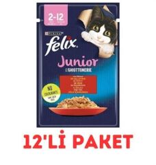 Felix Sığır Etli Yavru Kedi Yaş Maması Pounch 85 Gr 12'Li Paket