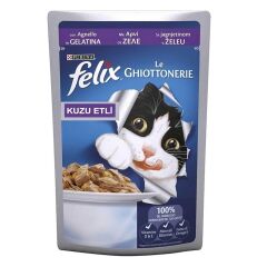 Felix Kuzu Etli Kedi Yaş Maması 85 Gr 12'Li Paket