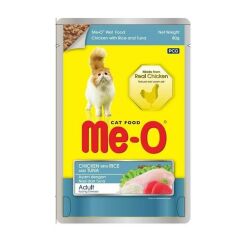 Me-O Tavuklu Pirinçli ve Ton Balıklı Yetişkin Kedi Konservesi 80 Gr