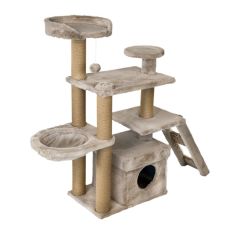 Dubex 55x160x124 cm Kedi Oyun Evi ve Tırmalama Platformu Bej