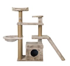 Dubex 55x160x124 cm Kedi Oyun Evi ve Tırmalama Platformu Bej
