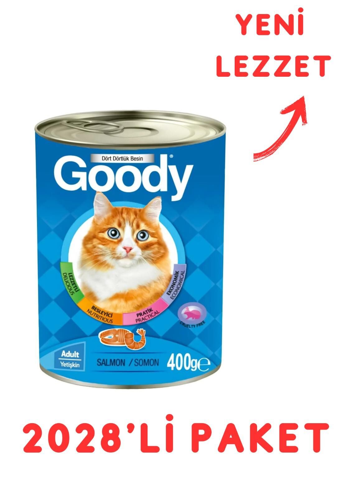 Goody Somonlu Yetişkin Kedi Konservesi 400 Gr - 2028'Li Paket (1 PALET)