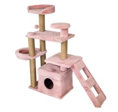 Dubex 55x160x124 cm Kedi Oyun Evi ve Tırmalama Platformu Pembe
